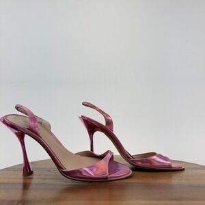 Womens Betzabe Pink Iridescent Slingback Heeled Party Sandals Size EU 38 GUC